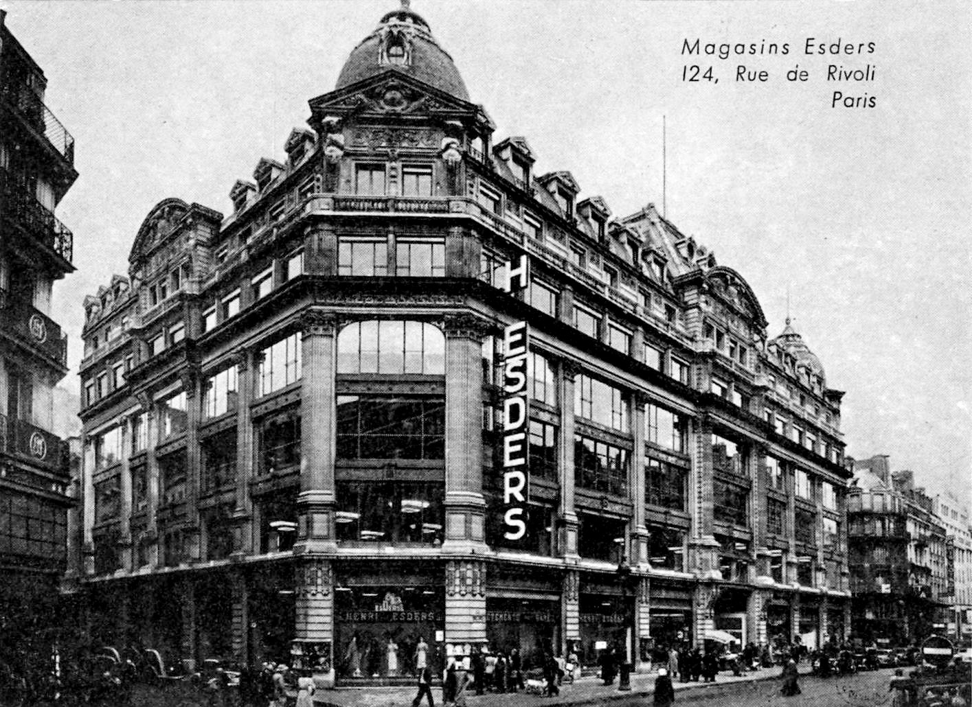 46_Historical view, façade of Magasins Esders, 124 rue de Rivoli © Musée Carnavalet