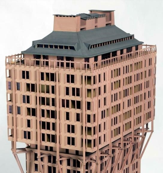 24. Model of the Velasca Tower, BBPR, 1950-58 ©Centre Pompidou
