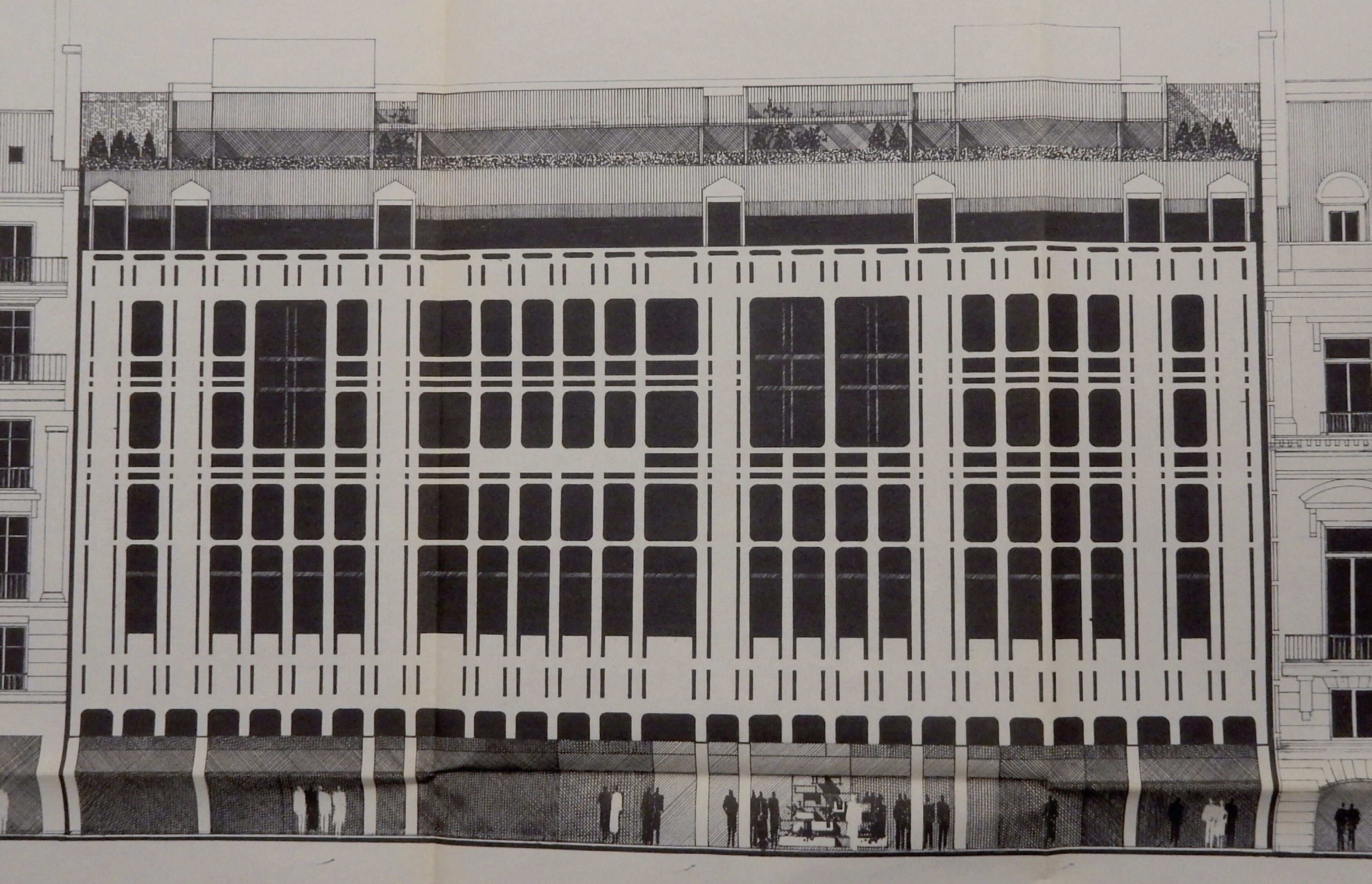 7 Wogenscky Dubuisson projet façade 2 26 Champs Élysées 1976