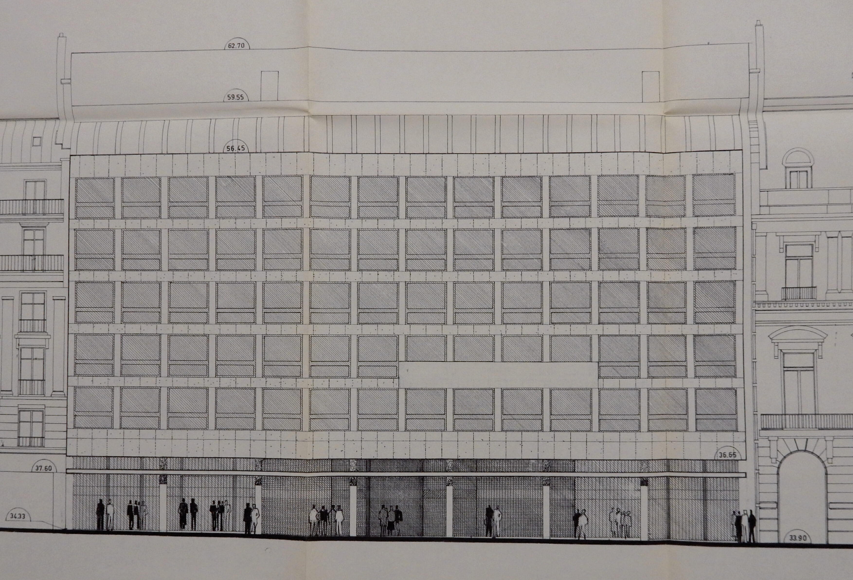 8 Wogenscky Dubuisson projet façade 1 26 Champs Élysées 1976