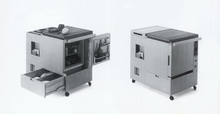 28 AD Intérieur Mini kitchen mobile 1963 Joe Cesare Colombo