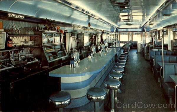 40 U S Diner LINDEN postcard DR