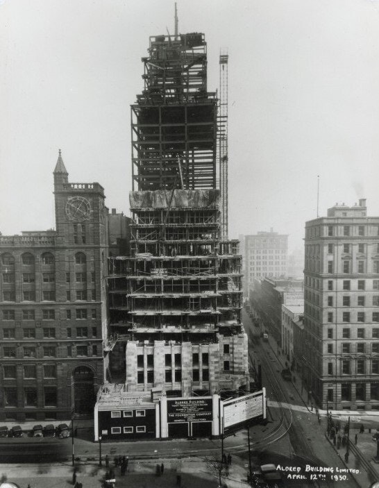05. Start of construction of the Aldred Building, 1929 ©Archives of the City of Montreal