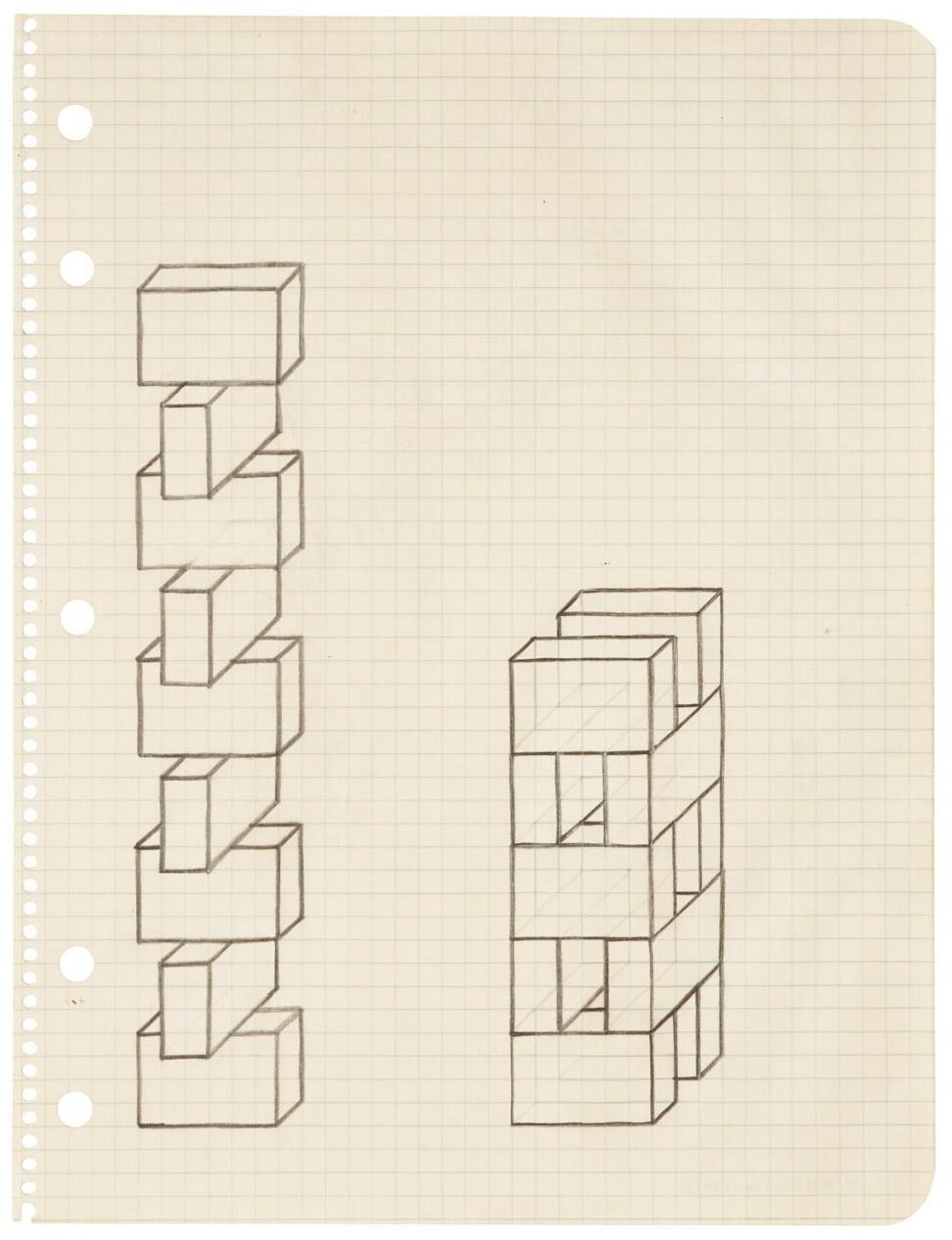 21 Carl Andre Studies for sculpture 1959