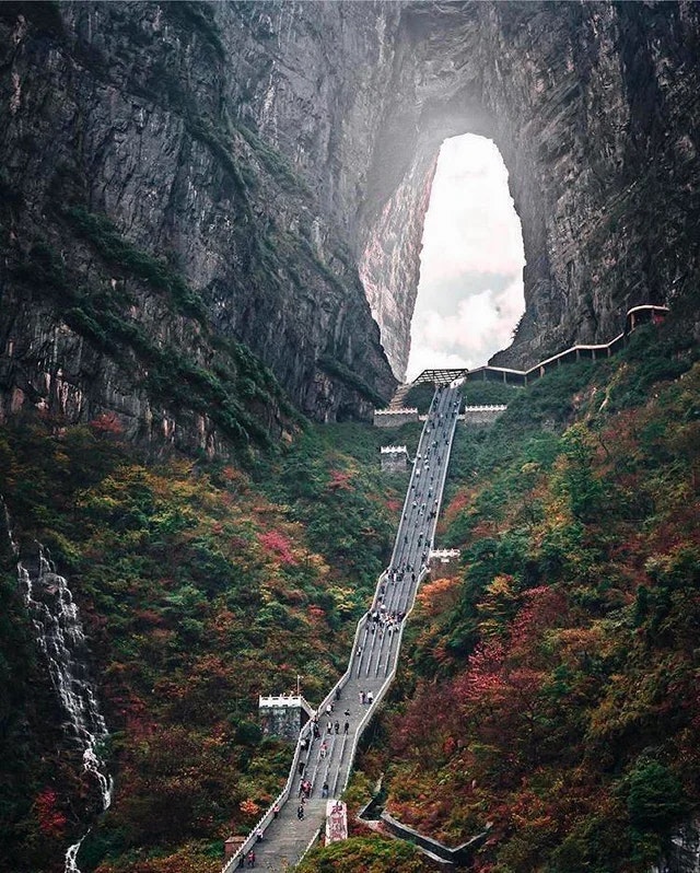 42 Heaven gate in China Tianmen Mountain Zhangjiajie DR