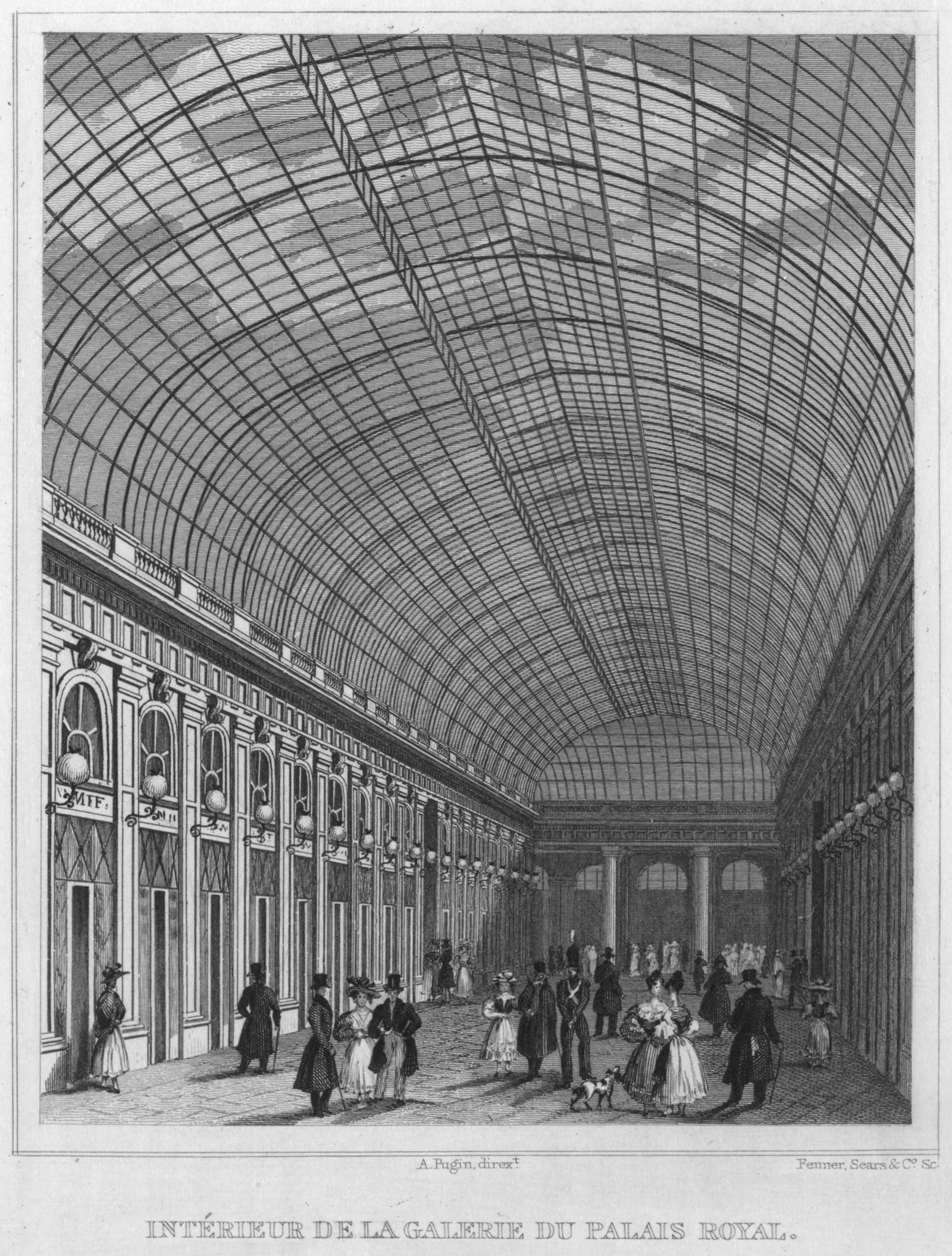 28 Intérieur de la Galerie du Palais Royal 1831 Pugin Augustus Fenner Sears
