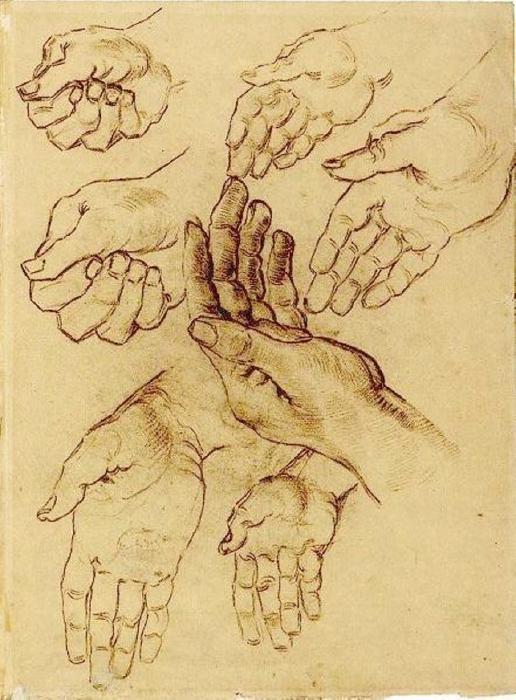 10 Feuille détudes Vincent Van Gogh