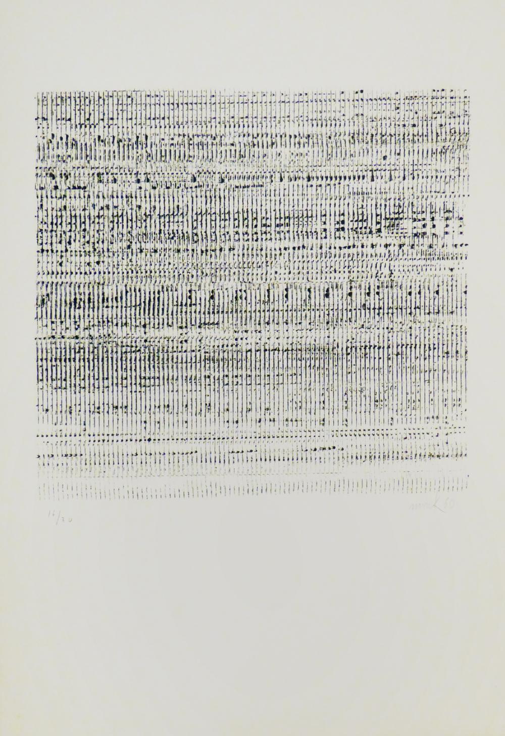 23 Struktur in Schwarz 1959 Heinz Mack