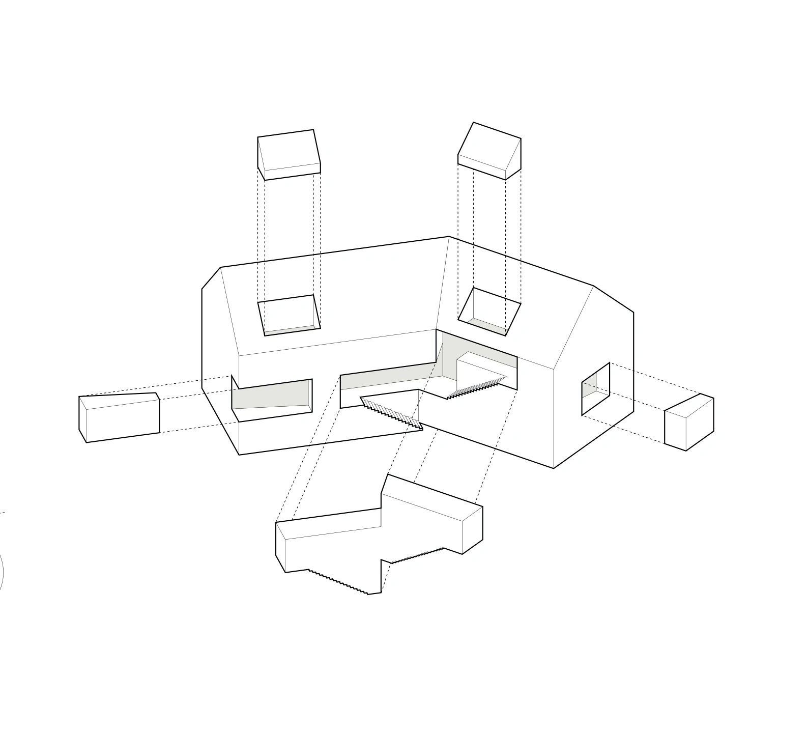 14 Axonométrie éclatée Versailles Saint Charles Franklin Azzi Emerige