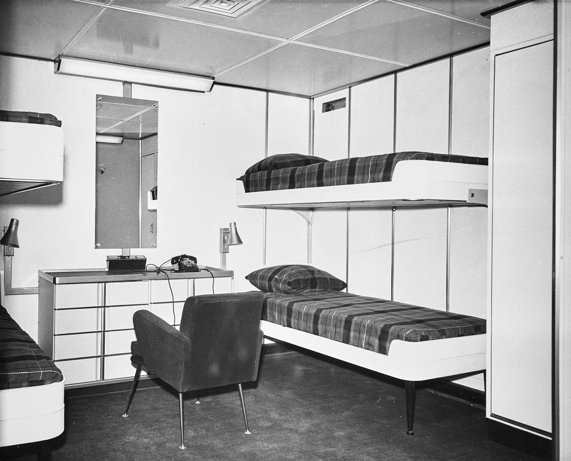 12 Cabin Ocean Liner, Normandy, France, 1962 ©DR
