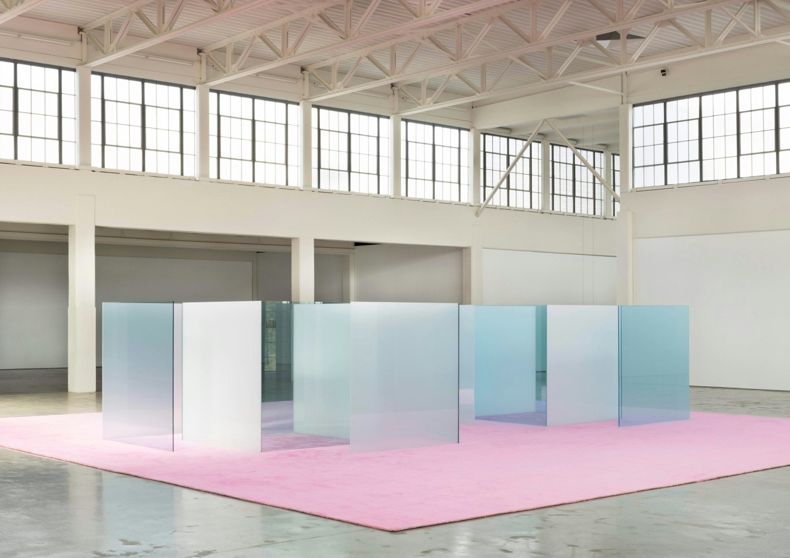 11 Duo Nesting Boxes exhibition at Dia Bacon 2021 Larry Bell photo Thomas Barratt