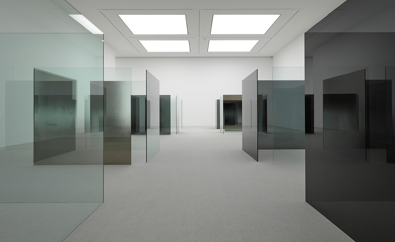 25 Installation view of Larry Bells Smoke on the Bottom at White Cube Bermondsey Ben Westoby
