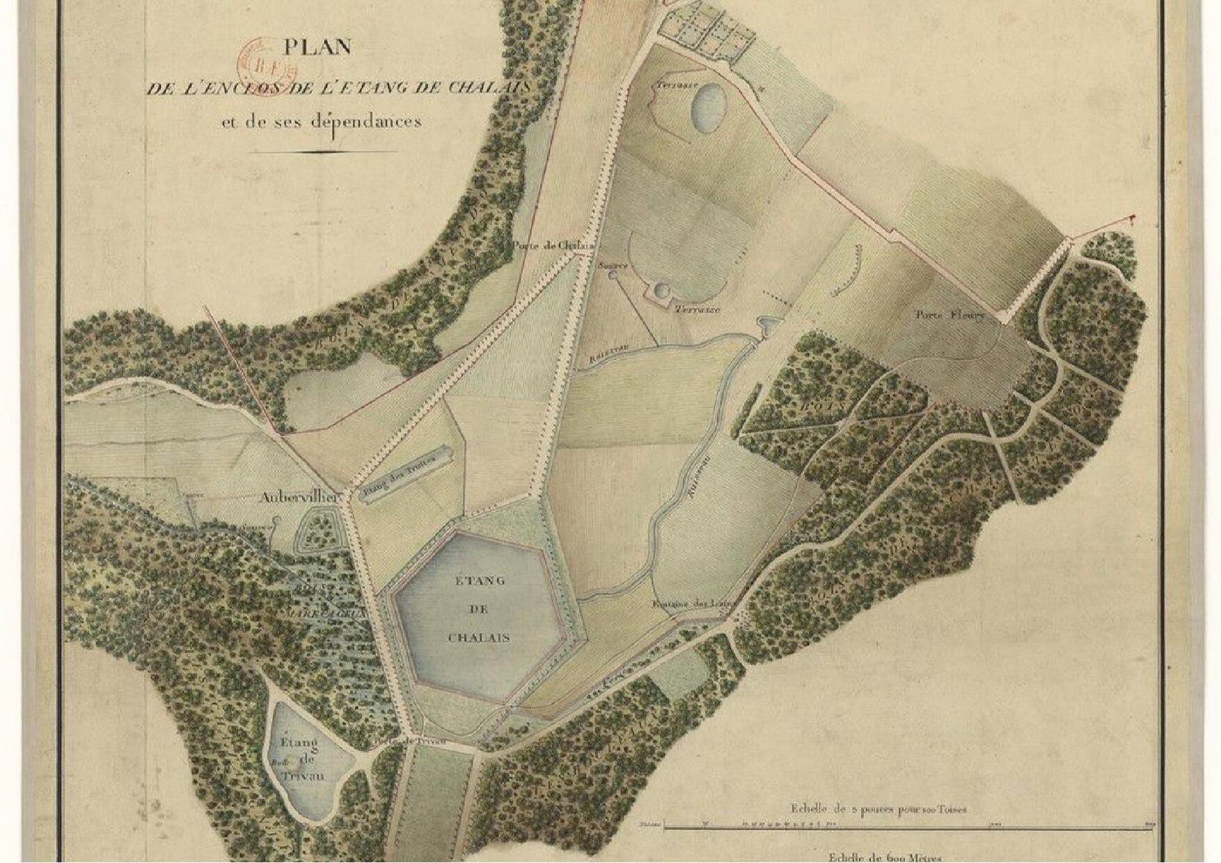 08 Plan of the Chalais pond and its surroundings DR