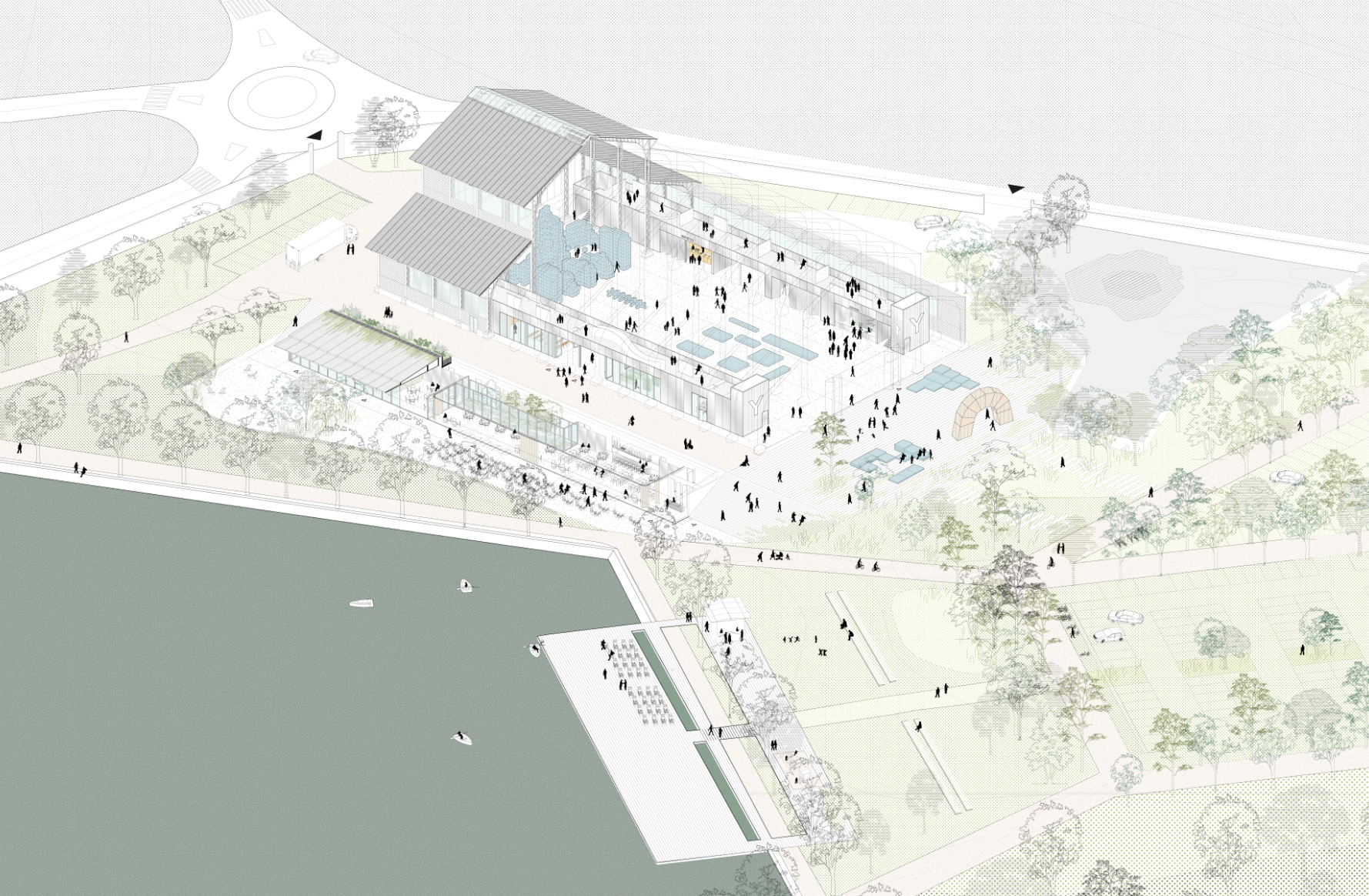 15 AXONOMÉTRIE DU HANGAR Y FRANKLIN AZZI