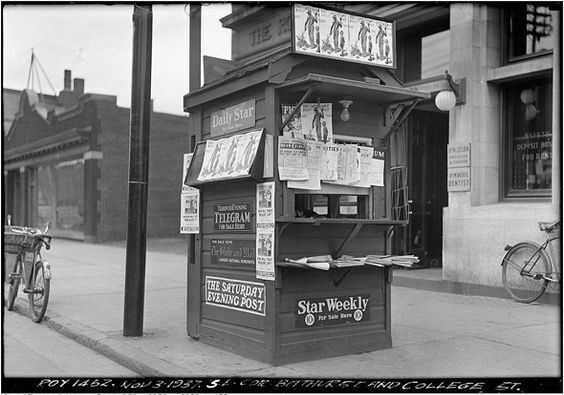 38 Vintage News Stands City of Toronto Archives Series 372 1937 DR