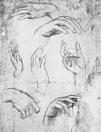 11 Feuille détudes Leonard de Vinci