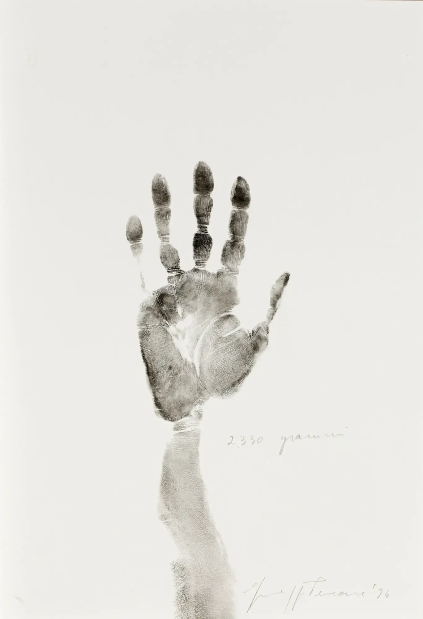 16 2330 grammi 1994 Giuseppe Penone Courtesy Centre Pompidou