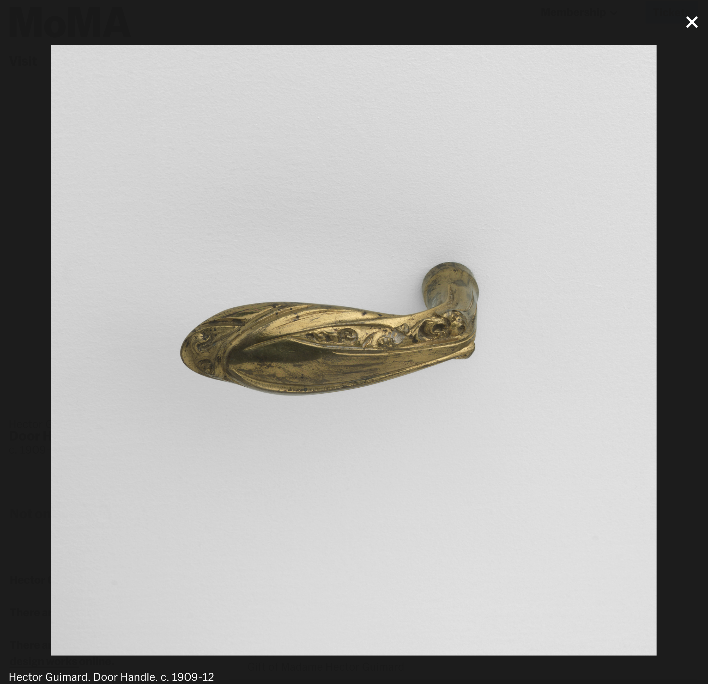 21 Door handle 1909 1912 Hector Guimard