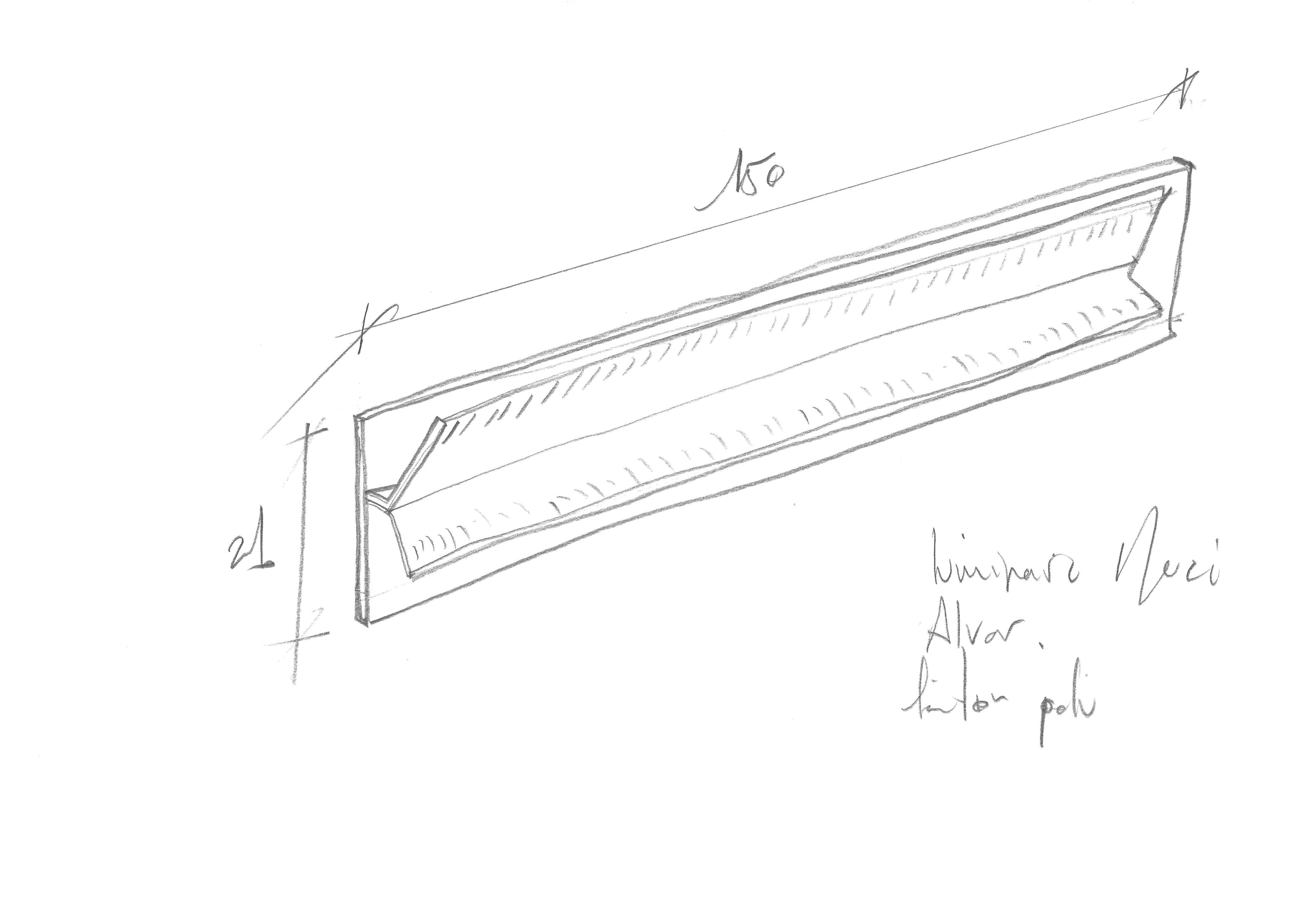 Franklin Azzi, lighting fixture sketch, 2014