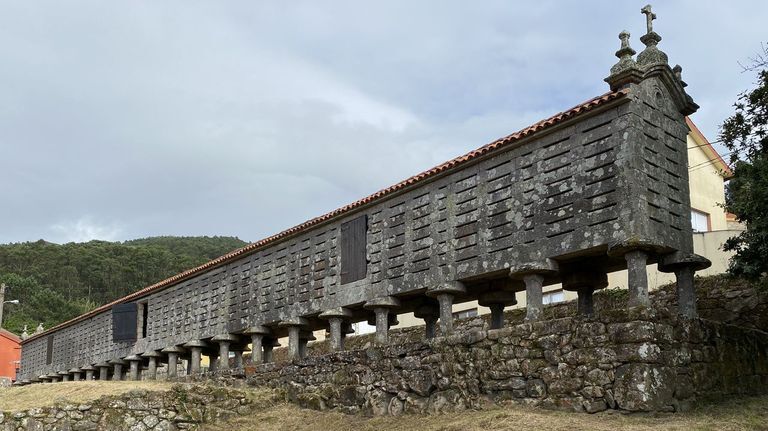 36 Grain store horreo at Lira in Galicia Spain DR