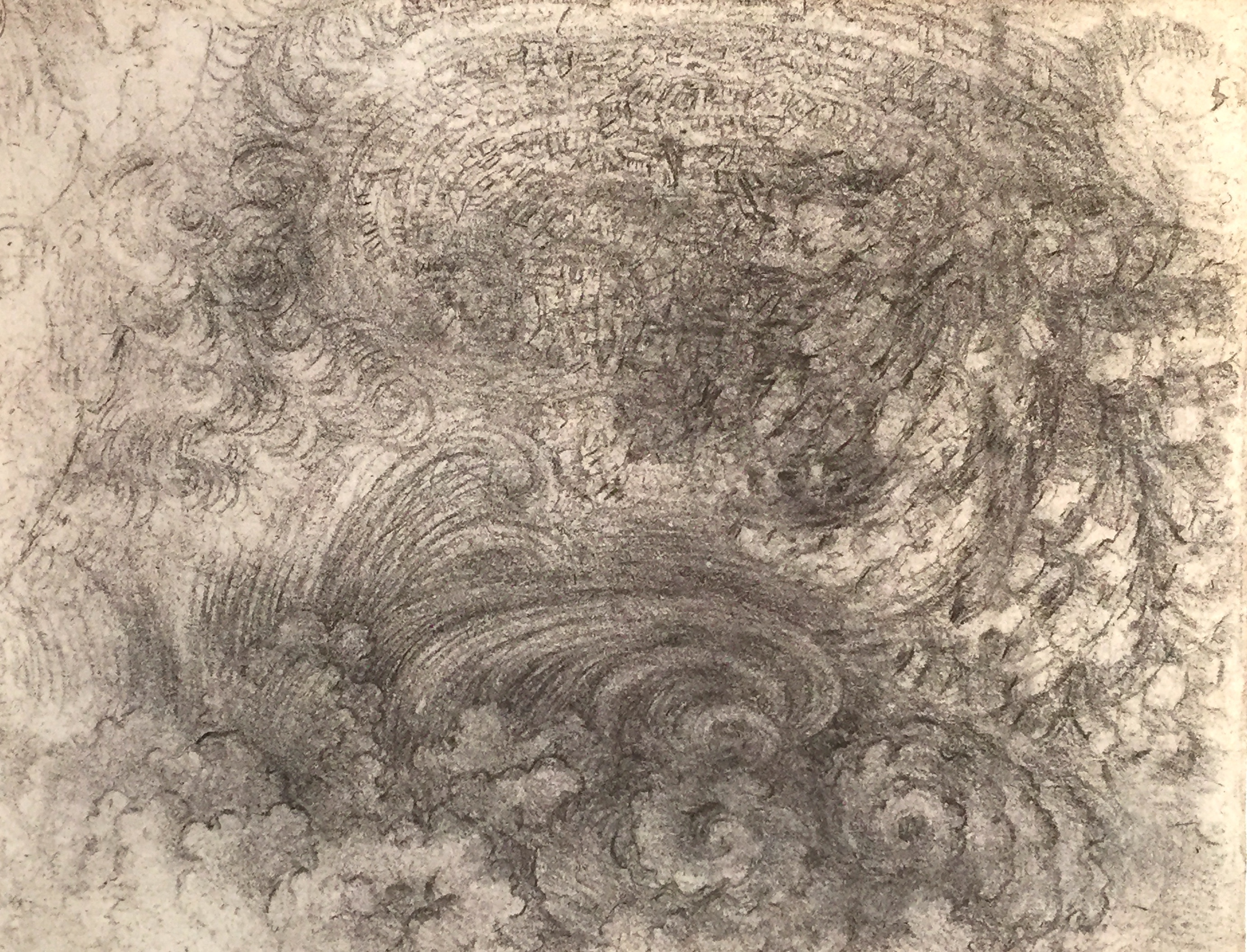 12 Léonard de Vinci Déluge vers 1517 1518 pierre noire Windsor Castle The Royal Collection