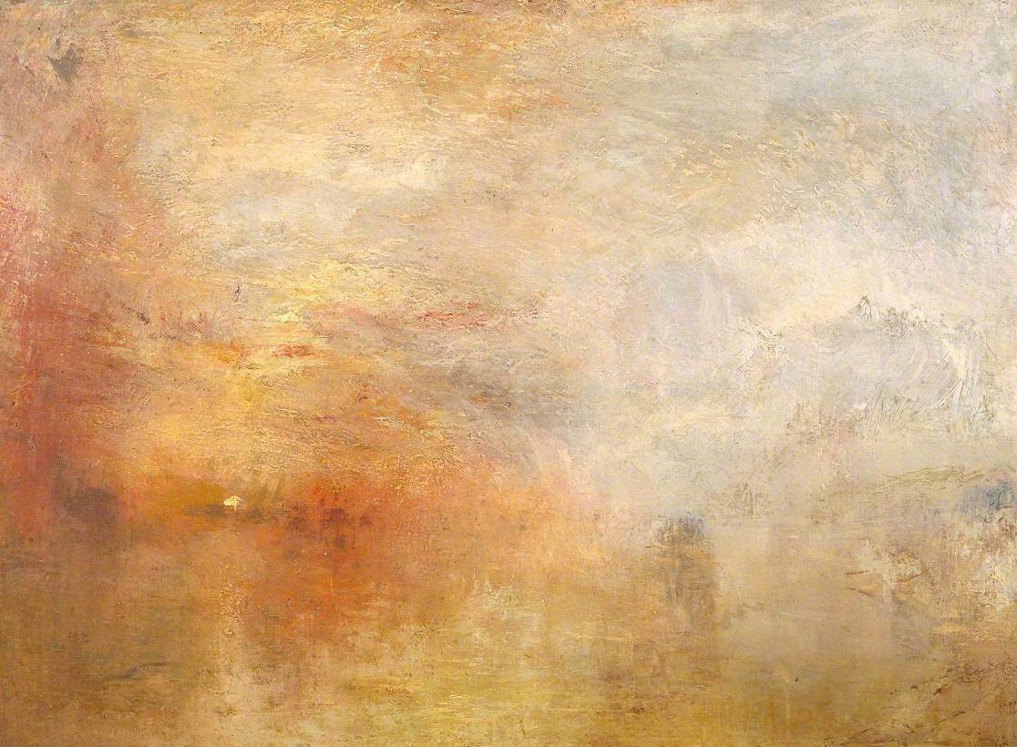 13 Sun setting over a Lake 1840 Joseph Mallord William Turner