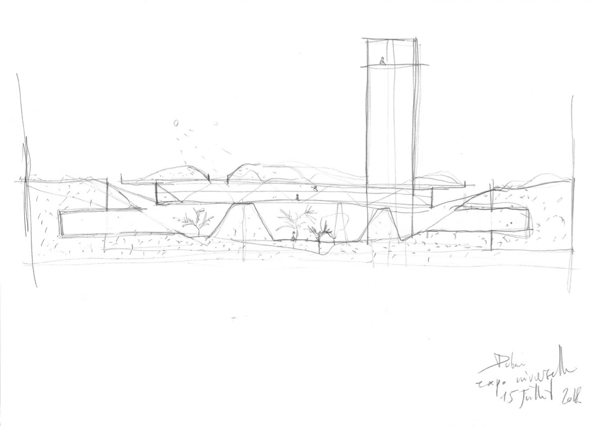 6 Franklin Azzi, Sketch of The Sand Castle, Dubaï, 2020