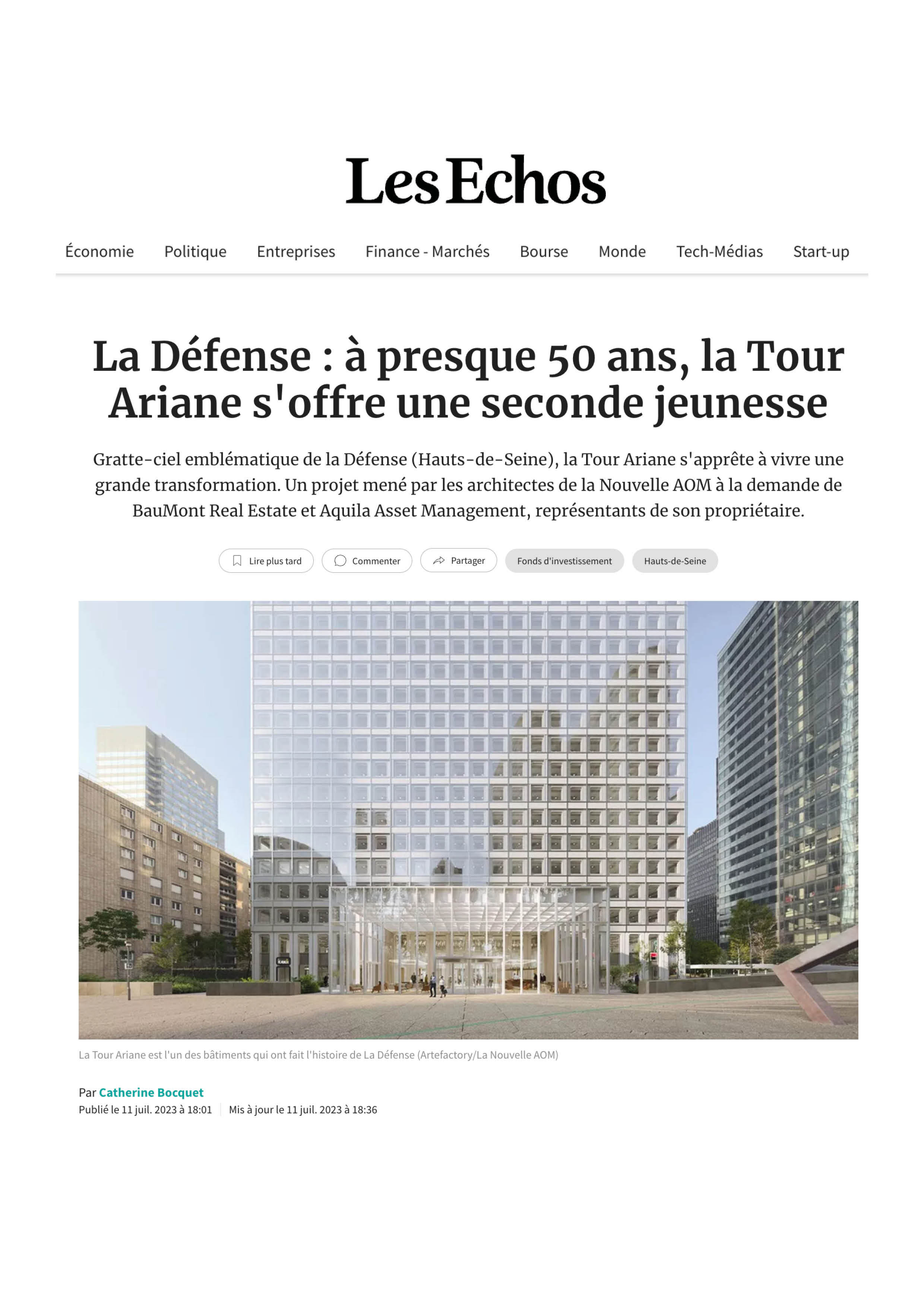 20230712 www lesechos fr TOUR ARIANE
