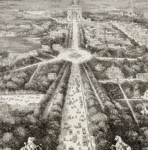 49_The Champs-Elysées seen from a bird's eye view, Anonymous © DR