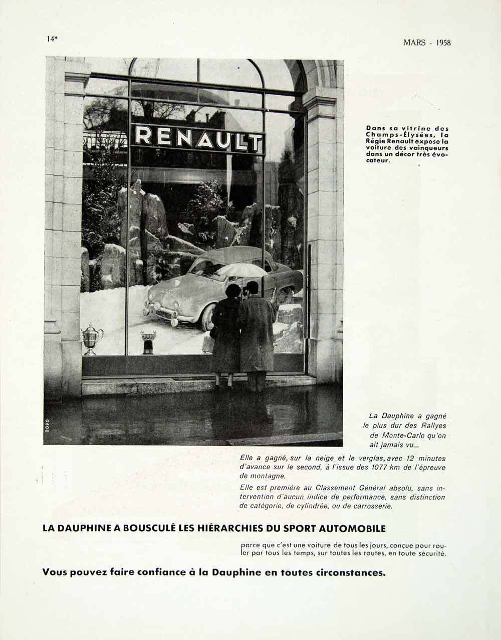 50_Renault Automobile Dauphine Pub, Champs-Élysées shop window, 1958 © DR