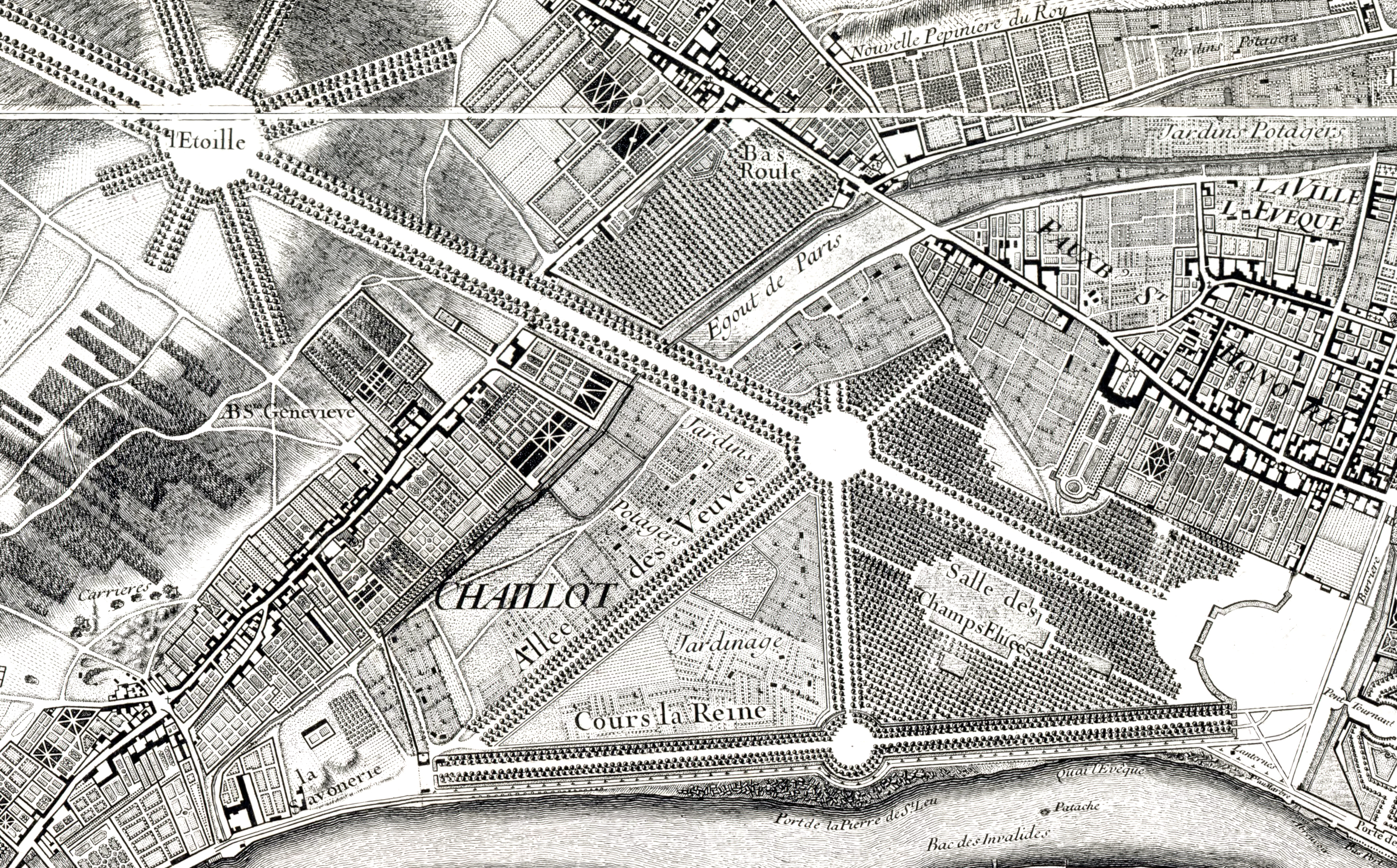 53_Roussel's plan of the Champs Elysées, 1730 © DR