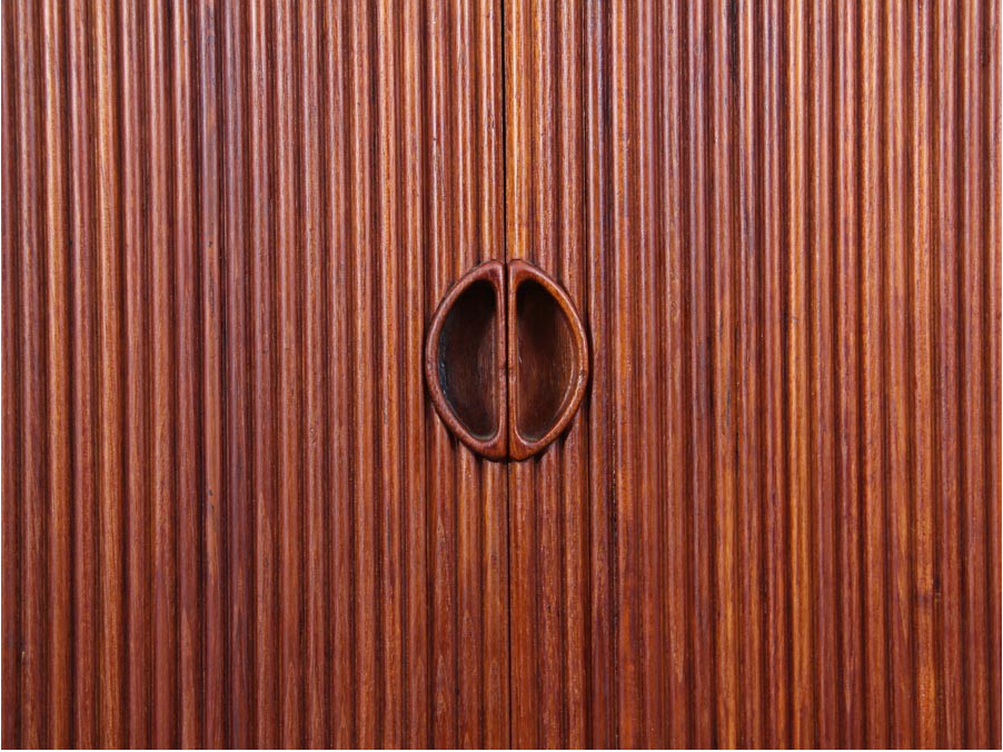 18 Cabinet à portes tambour en teck 1950 Peter HVIDT Orla Molgaard