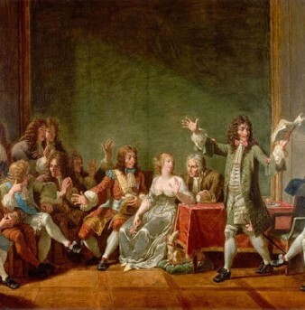 20. NICOLAS ANDRÉ MONSIAU, MOLIÈRE READING TARTUFFE, 1802 © LIBRARY-MUSEUM OF THE FRENCH COMEDY